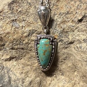 New Kingman Turquoise Arrowhead Necklace